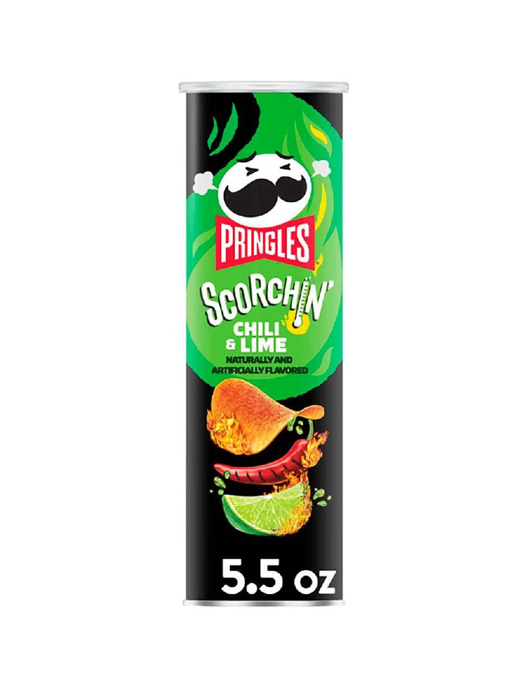 Чипсы Картофельные Pringles Scorchin Chili & Lime, 158 г #1