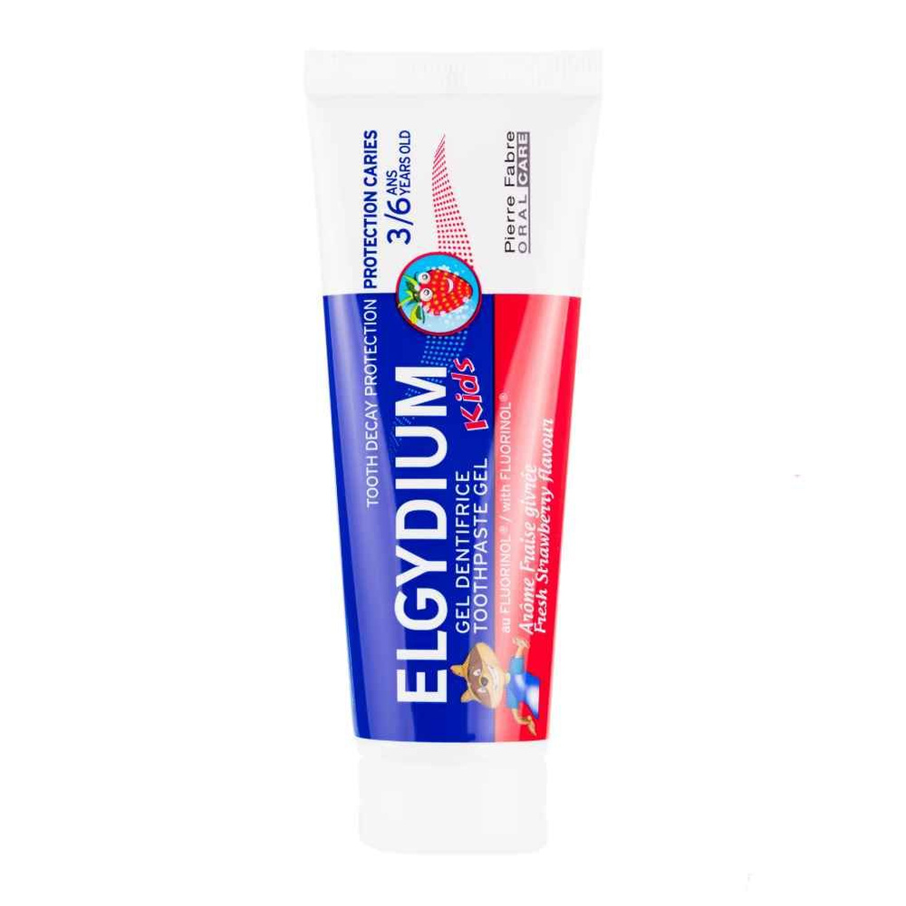 Эльгидиум Зубная паста-гель со вкусом свежая клубника для детей от 3 до 6 лет  #1