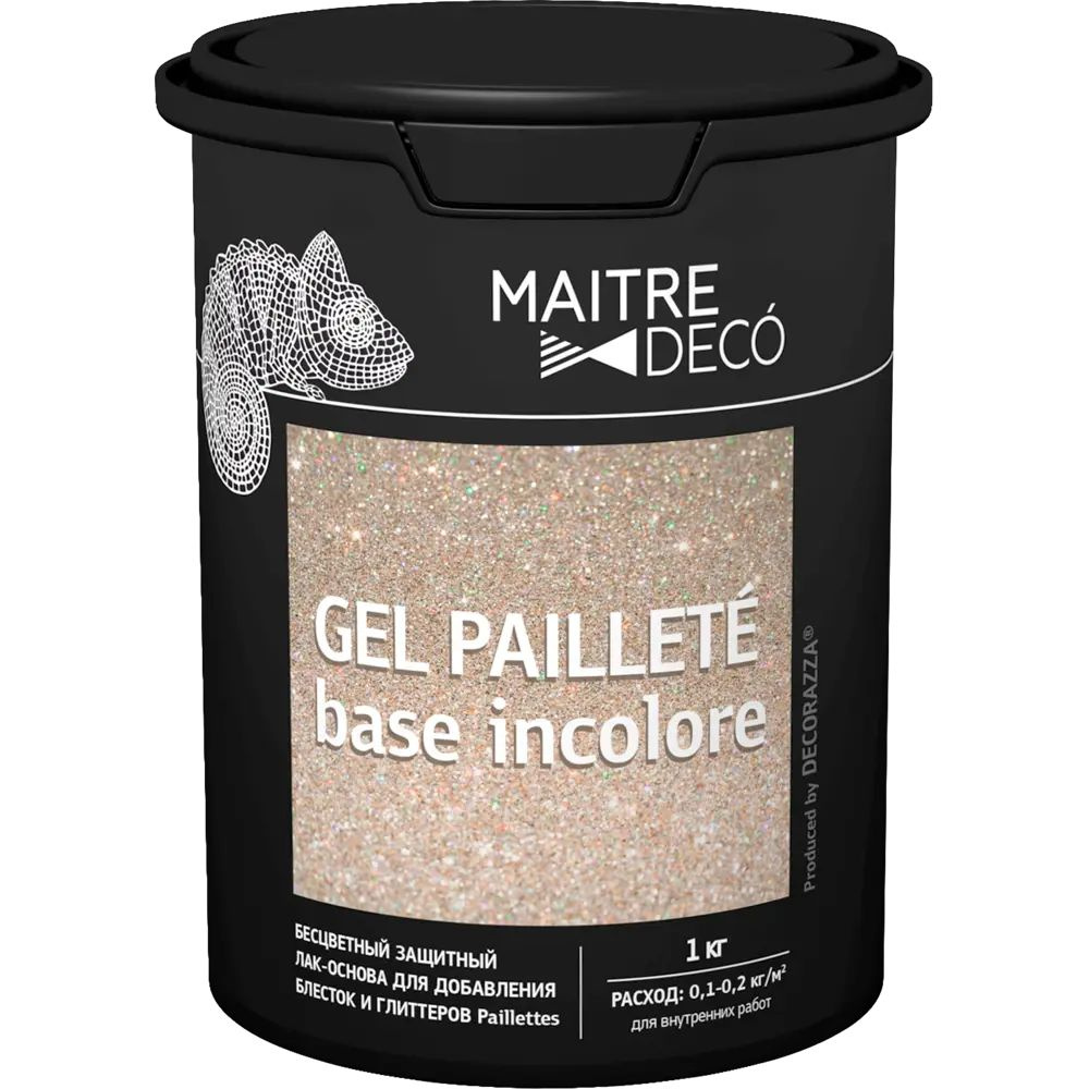 Лак-основа Maitre Deco Gel Paillete Base Incolore бесцветный 1 кг #1