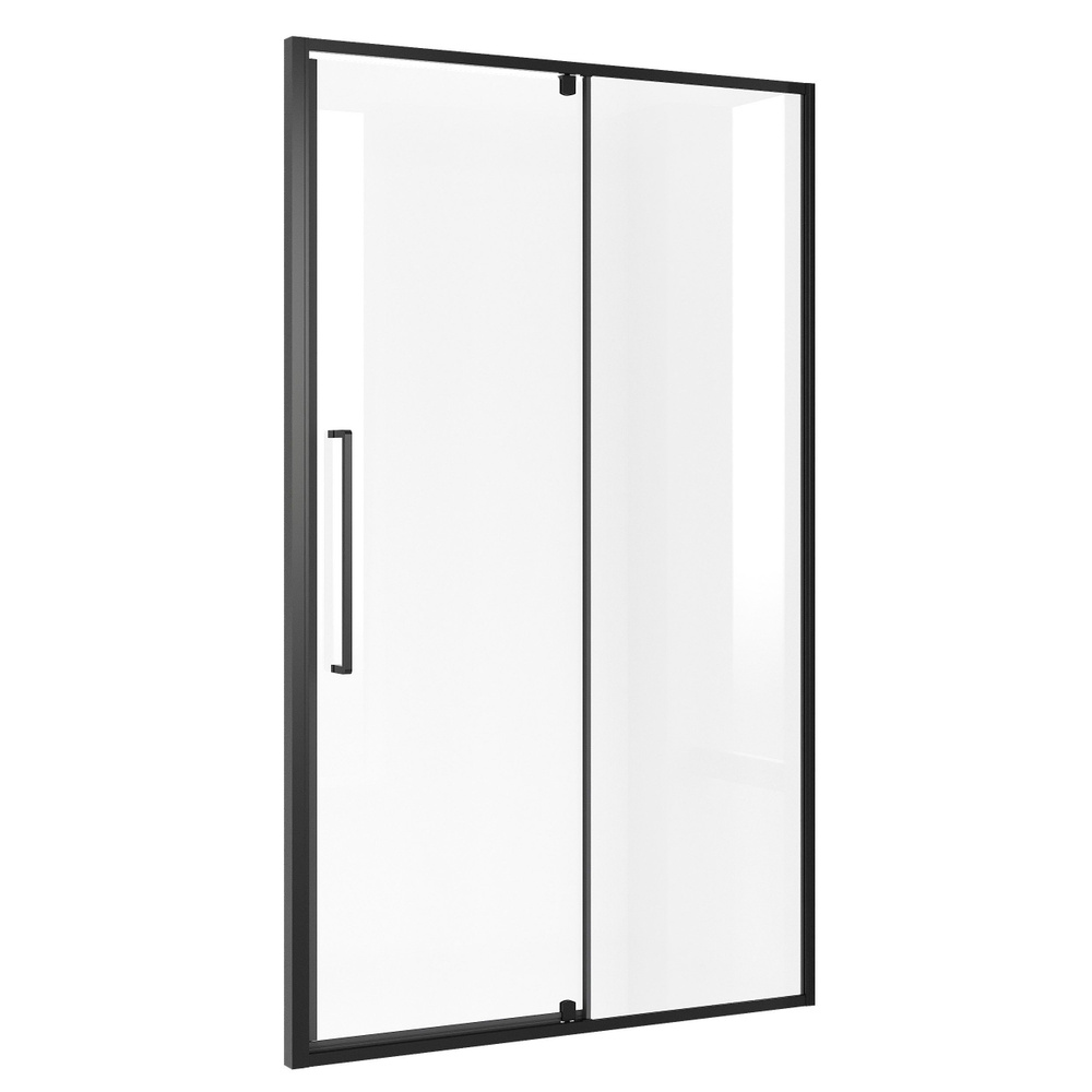 Душевая дверь в нишу Niagara Nova NG-85-12AB (120*195) черный матовый, стекло прозрачное, 1 место  #1