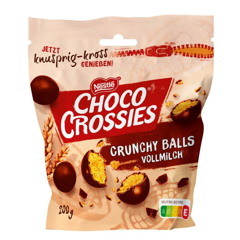 Хрустящие шарики Nestle Choco Crossies Crunchy Balls Vollmilch из цельного молока, 200 гр. Германия. #1