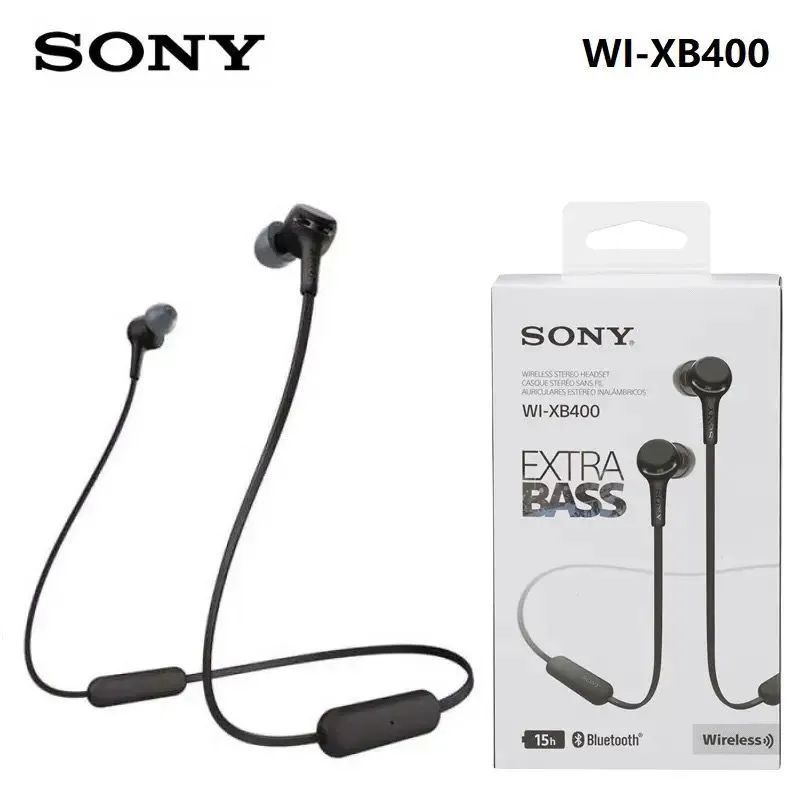 Sony Наушники с микрофоном Sony WI-XB400, Bluetooth, USB Type-C, черный #1
