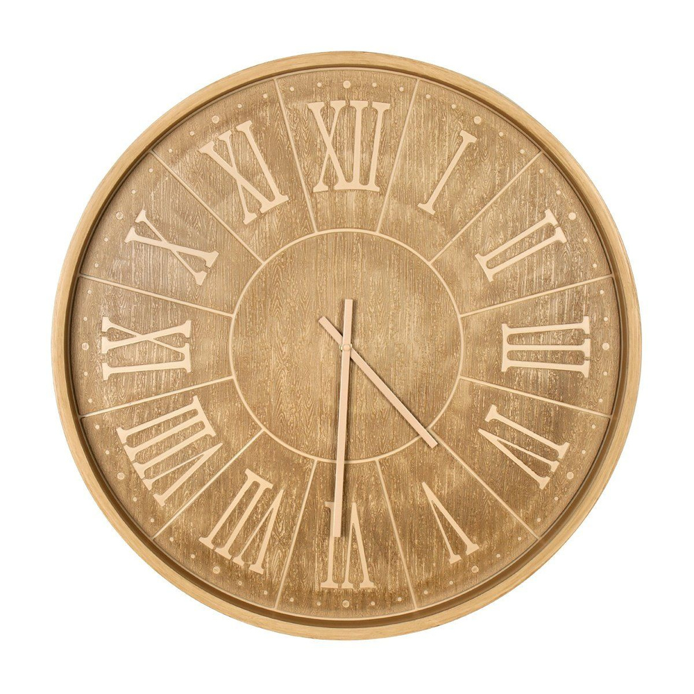 Часы настенные Кантри 60 см римский циферблат на батарейке (цвет дерево)  #1