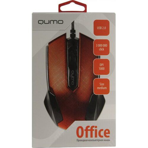 Проводная офисная мышь QUMO Office M14 красная #1