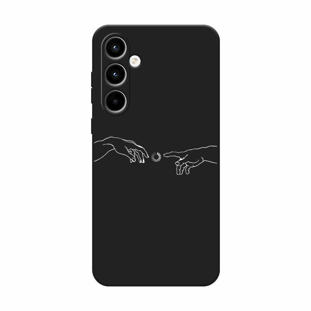 Матовый силиконовый чехол на Samsung Galaxy A35 5G / Самсунг А35 5G "Загрузка творения", черный  #1