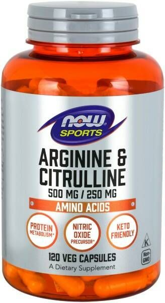 Аминокислоты NOW Arginine 500 & Citrulline 250, 120 капс. #1