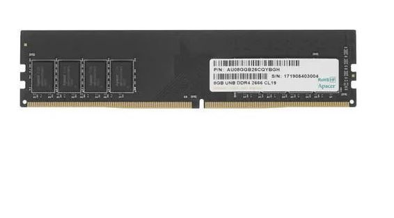 Apacer Оперативная память Apacer 8GB UNB DDR4 2666 CL19 1x8 ГБ (AU08GGB26CQYBGH) #1