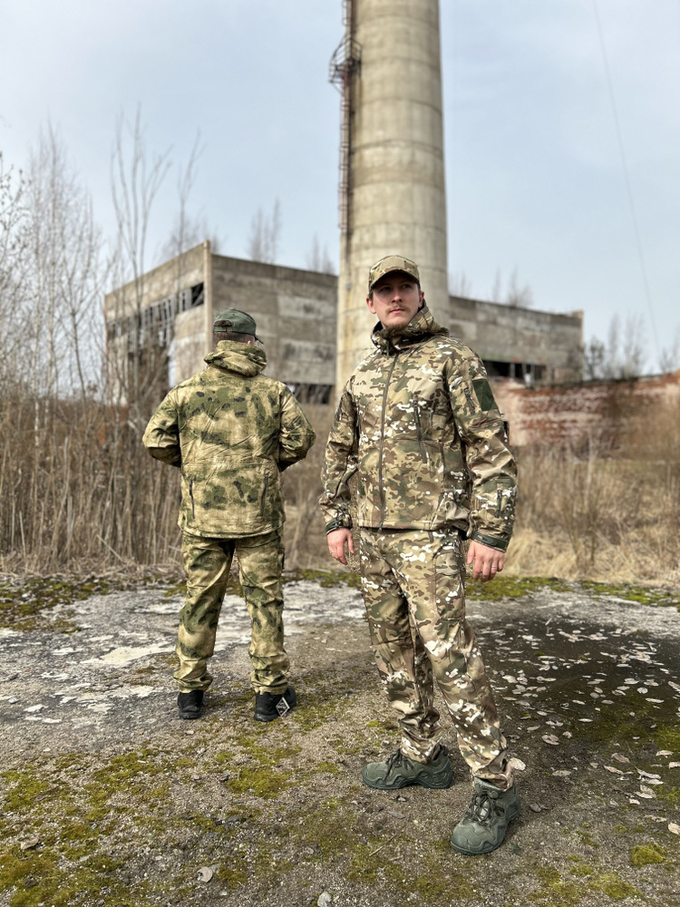 Костюм SoftShell тактический ветровлагозащитный на флисе Камуфляж Черный 54-56-58 3ХЛ  #1