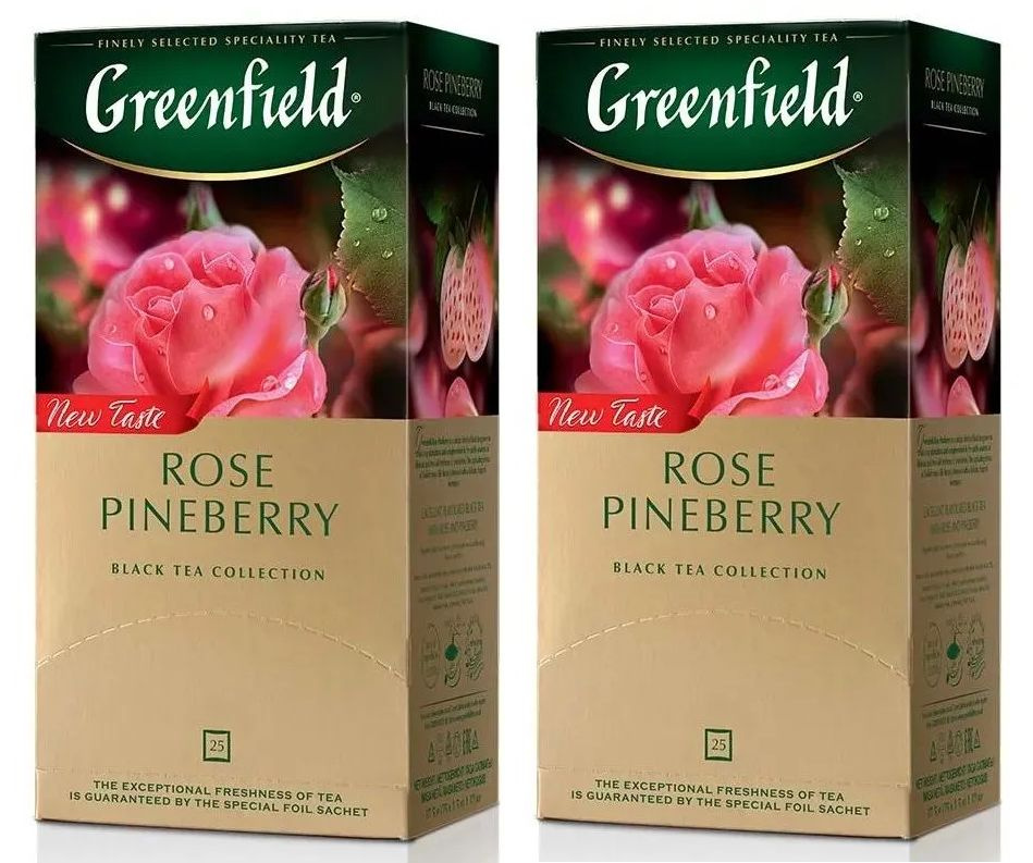 Чай черный Greenfield Rose Pineberry 25 пак - 2 штуки #1