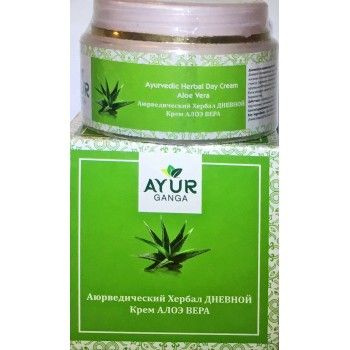 Ayurvedic Herbal DAY Cream ALOE VERA, Ayur Ganga (Аюрведический хербал ДНЕВНОЙ крем АЛОЭ ВЕРА), 30 г. #1