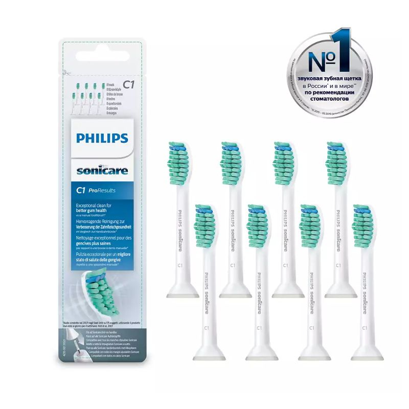 Насадки для зубной щетки Philips Sonicare HX6018/07, 8 шт #1