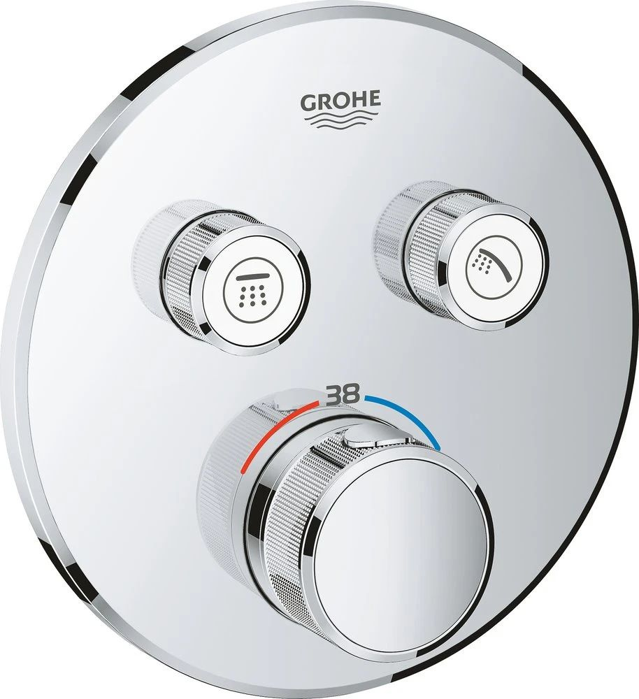 Grohe 29119000 Grohtherm SmartControl Внешняя часть термостатического смесителя на 2 выхода, хром  #1