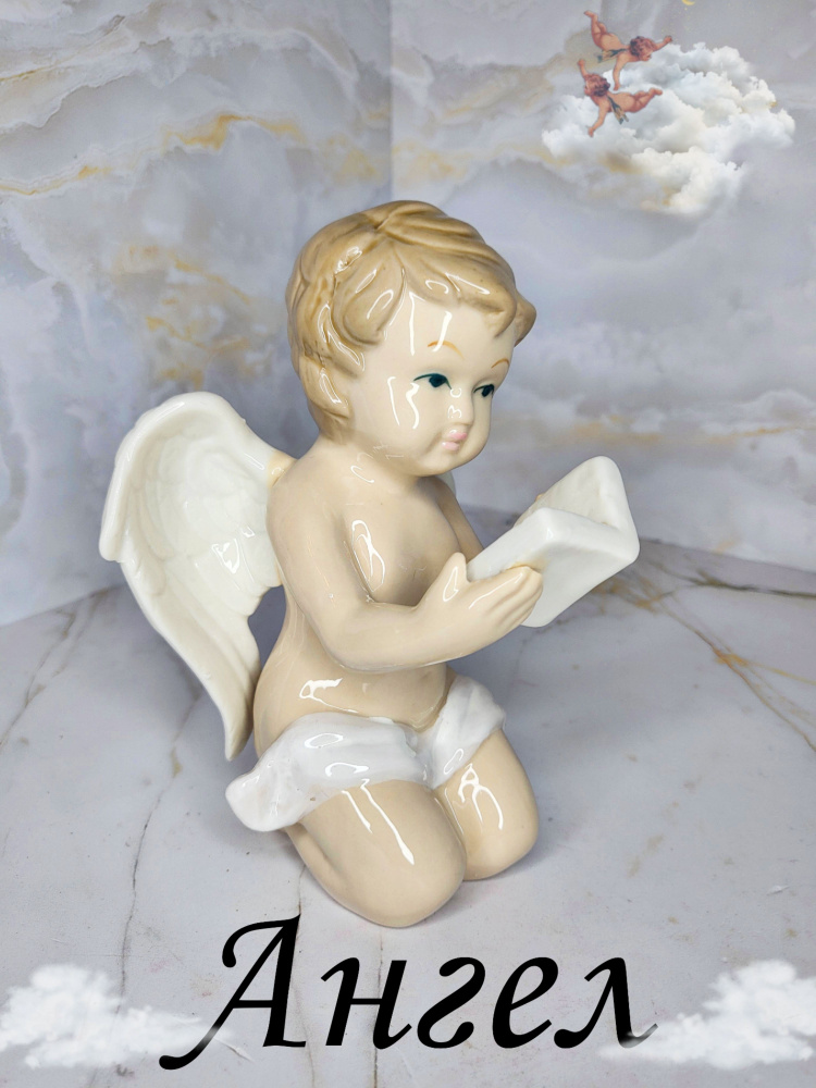 Фигурка ангел фарфор статуэтка декор сувенир #1