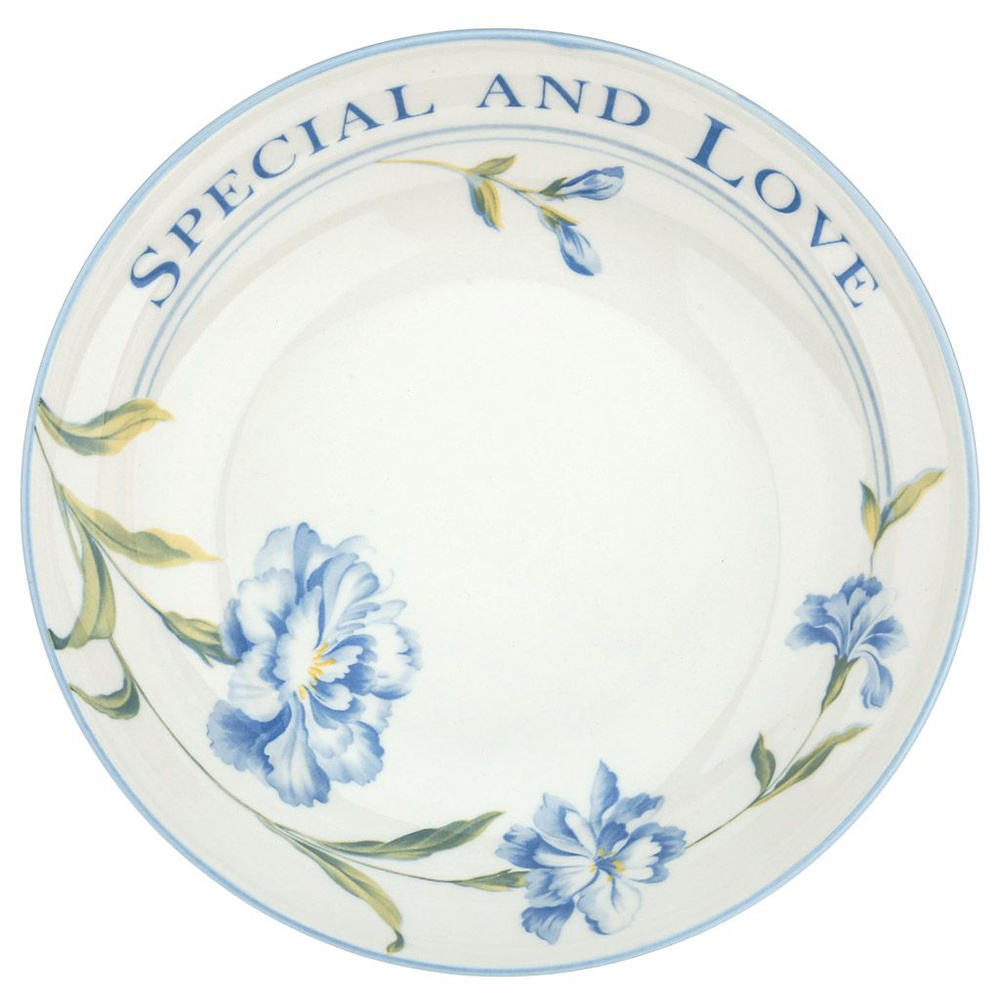 Набор тарелок "Любовь" из 2 шт. Тарелка глубокая суповая, д177мм h37мм, 420мл, с деколью, фарфор  #1