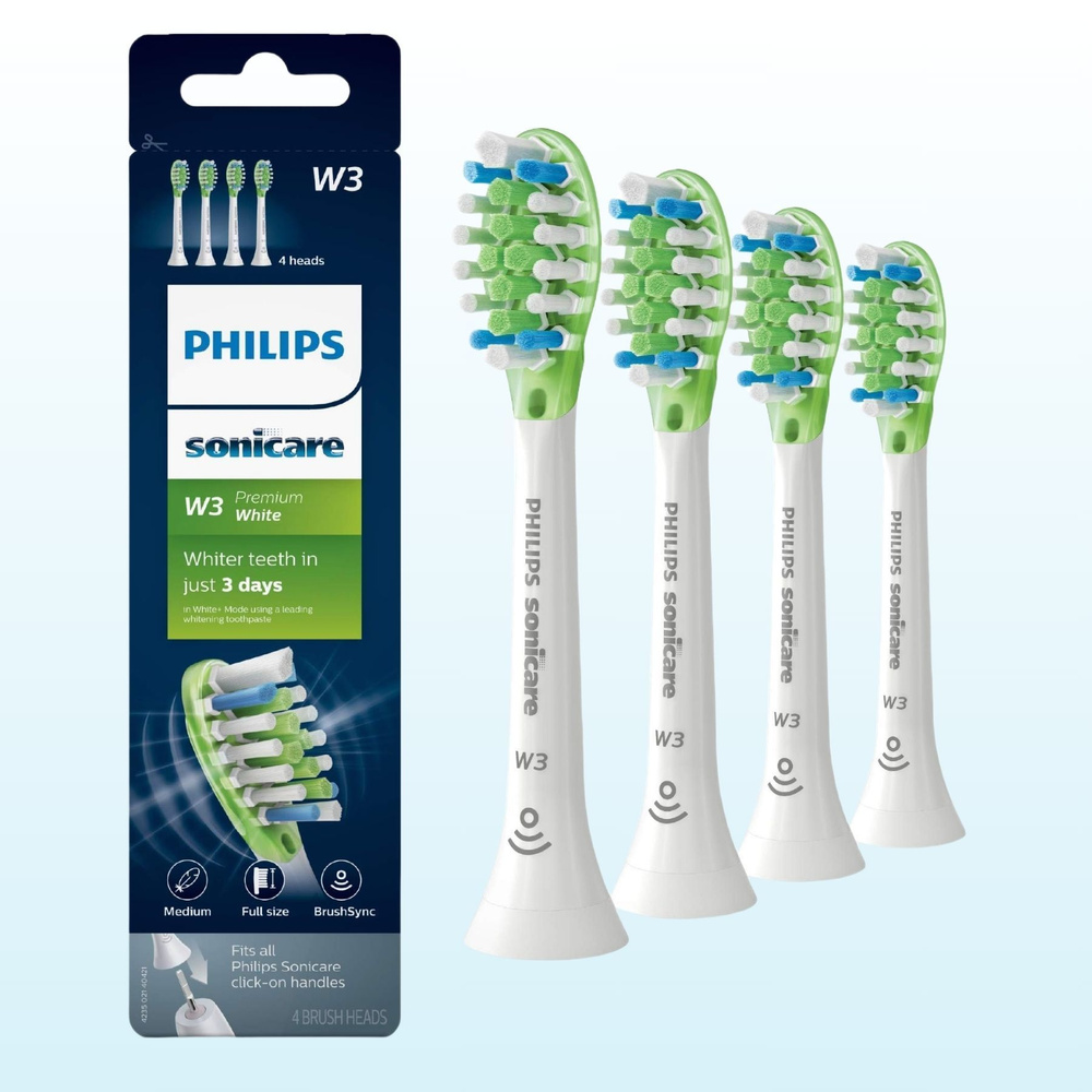Philips Sonicare W3 Premium White Стандартные насадки для звуковых зубных щеток HX9064/65  #1