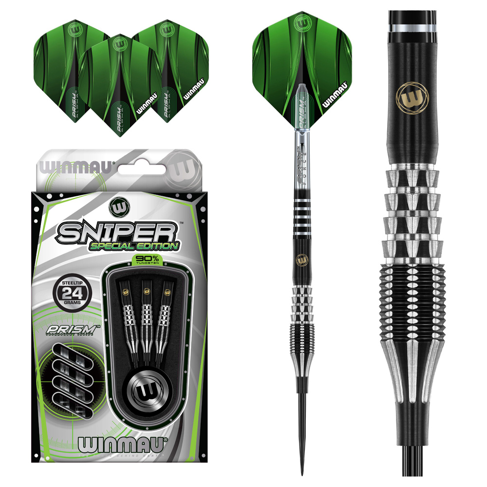 Дротики (24гр, 90% вольфрам) WINMAU SNIPER SE steeltip. Профессиональные дротики для игры в Дартс.  #1