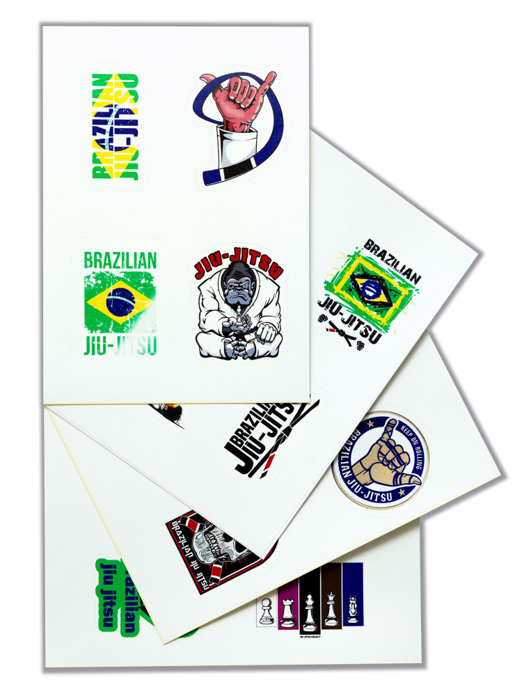 Стикерпак наклейки стикеры БЖЖ набор 16 штук BJJ Бразильское джиу джитсу  #1