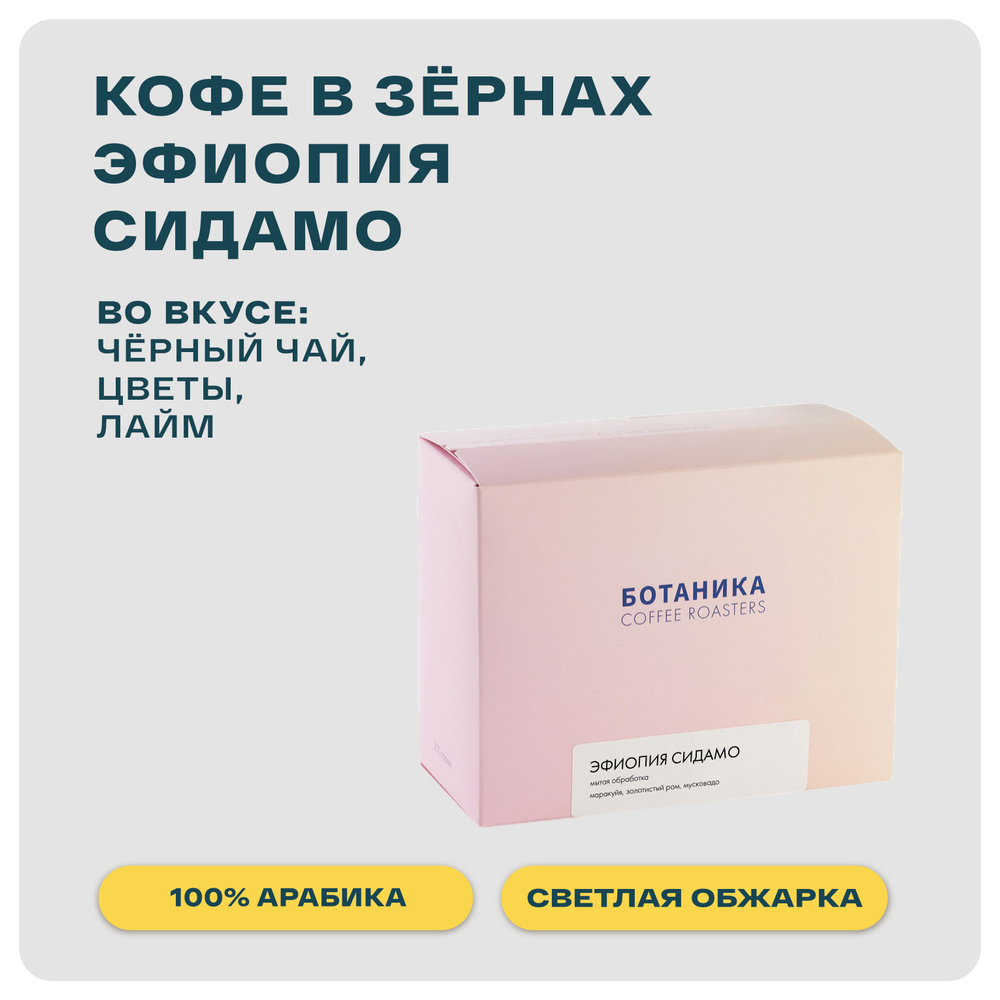 Кофе в зернах светлой обжарки Эфиопия Сидамо, 100% Арабика  #1