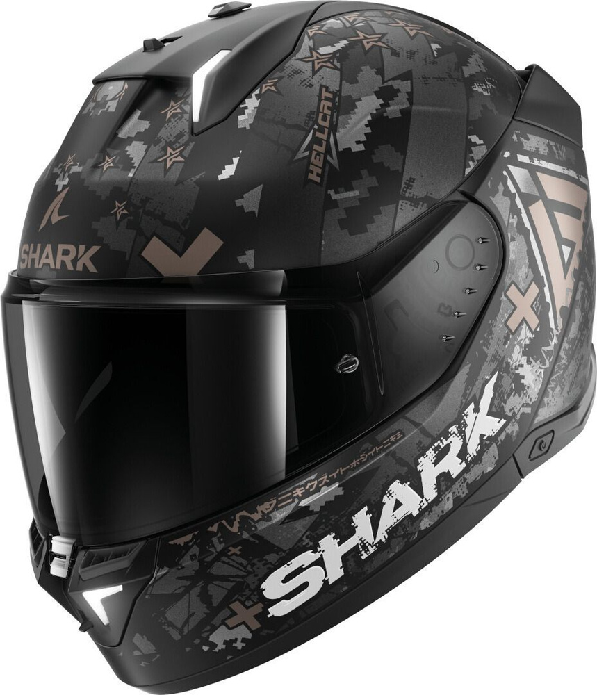 Мотошлем интеграл Shark SKWAL I3 HELLCAT MAT Black/Chrome/Anthracite, S #1