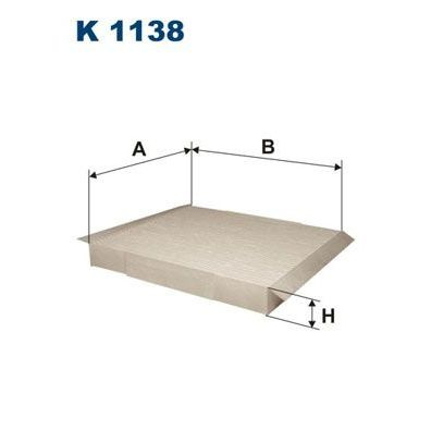 Фильтр салонный для Опель Мерива А 2003-2010, Opel Meriva A фильтр салонный FILTRON K 1138, oem 6808604 #1