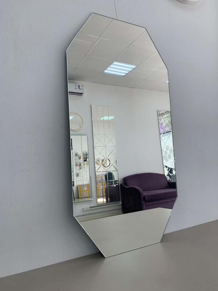 Зеркало настенное Аметист Briola 40х80 см с еврокромкой и противоосколочной плёнкой  #1