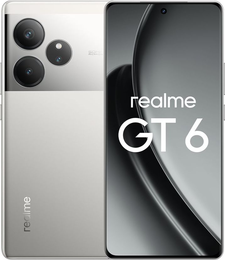 realme Смартфон GT6 Ростест (EAC) 16/512 ГБ, серебристый #1