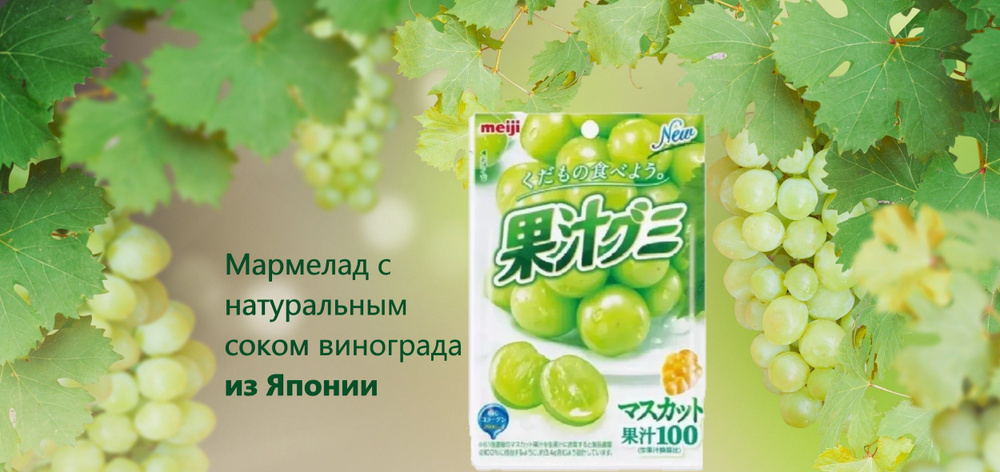 Мармелад Японский жевательный мускатный, Meiji, 48 гр #1