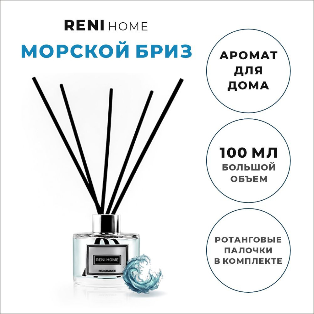 Ароматический диффузор RENI HOME 29 SEA BREEZE / Морской бриз (аромат для дома), 100 мл  #1