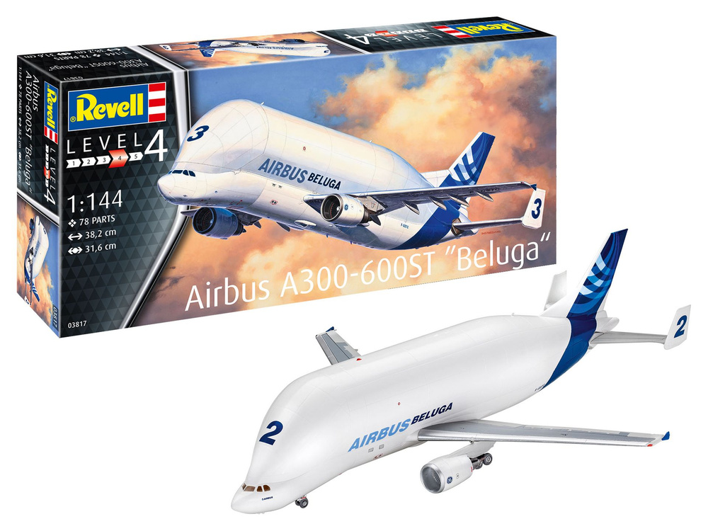 Сборная модель Revell Грузовой самолёт Airbus A300-600ST Beluga Белуга  #1