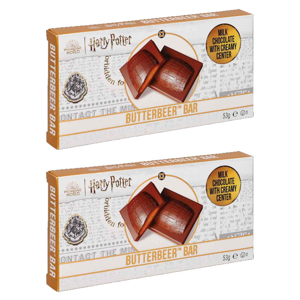 Шоколад фигурный Jelly Belly "Harry Potter" Butterbeer Bar 53г. 2 упаковки #1