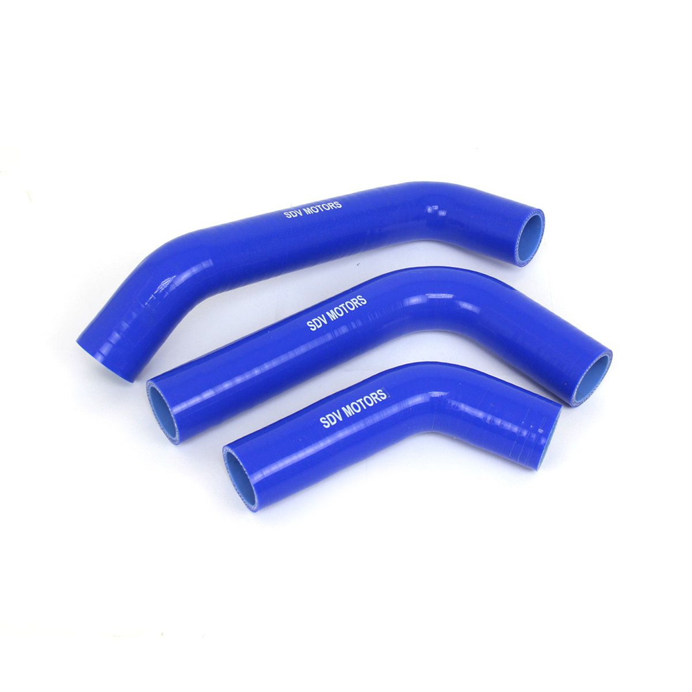 Патрубки радиатора для а/м Газель Бизнес дв.4216 Евро-3 (к-т 3шт) силикон (синий)  #1