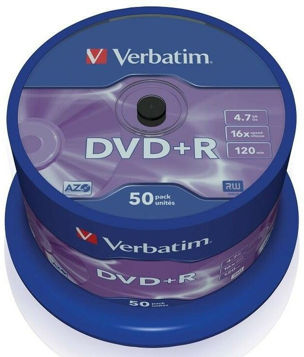 Диски DVD Verbatim 50 шт, Cake Box (43550) #1