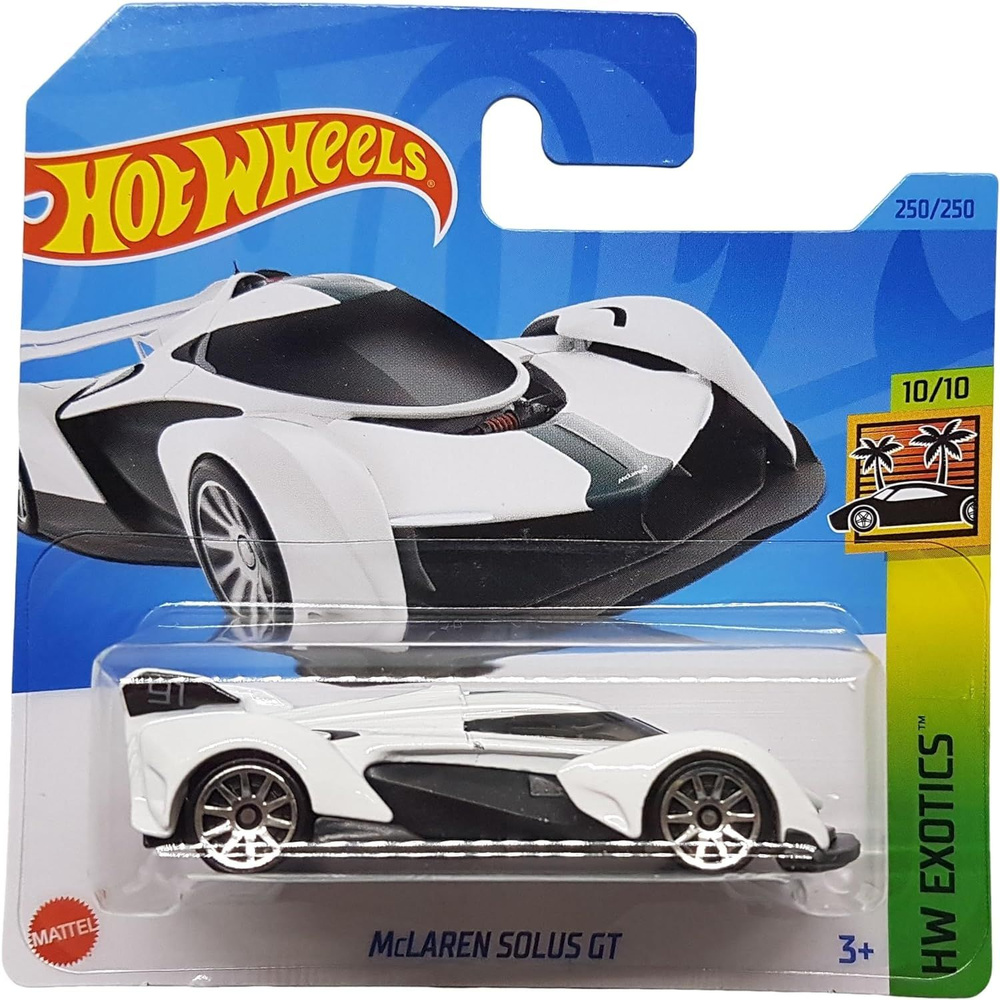 Игрушечная машинка Hot Wheels McLaren Solus GT White (базовая коллекция 2023 г, 250/250)  #1