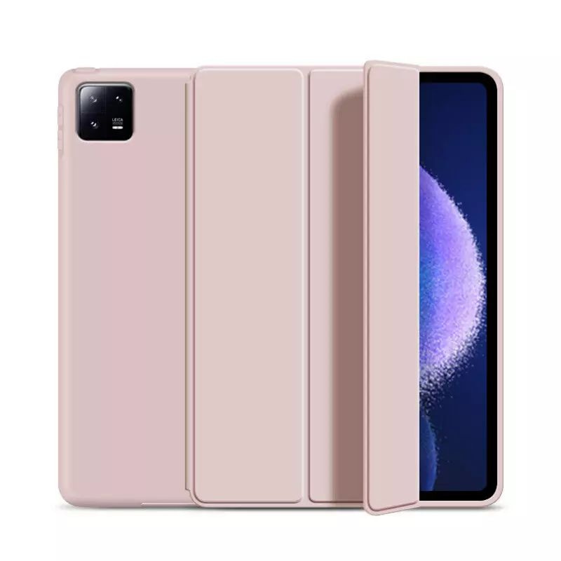 Силиконовый чехол для планшета Xiaomi Pad 6/Pad 6 Pro на магнитах, Розовый  #1