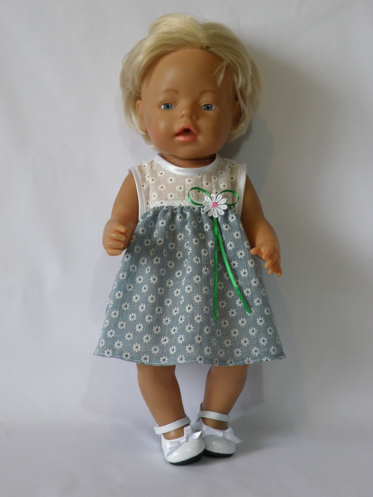 Одежда для кукол Baby Born 43см (беби бон). Летнее платье #1