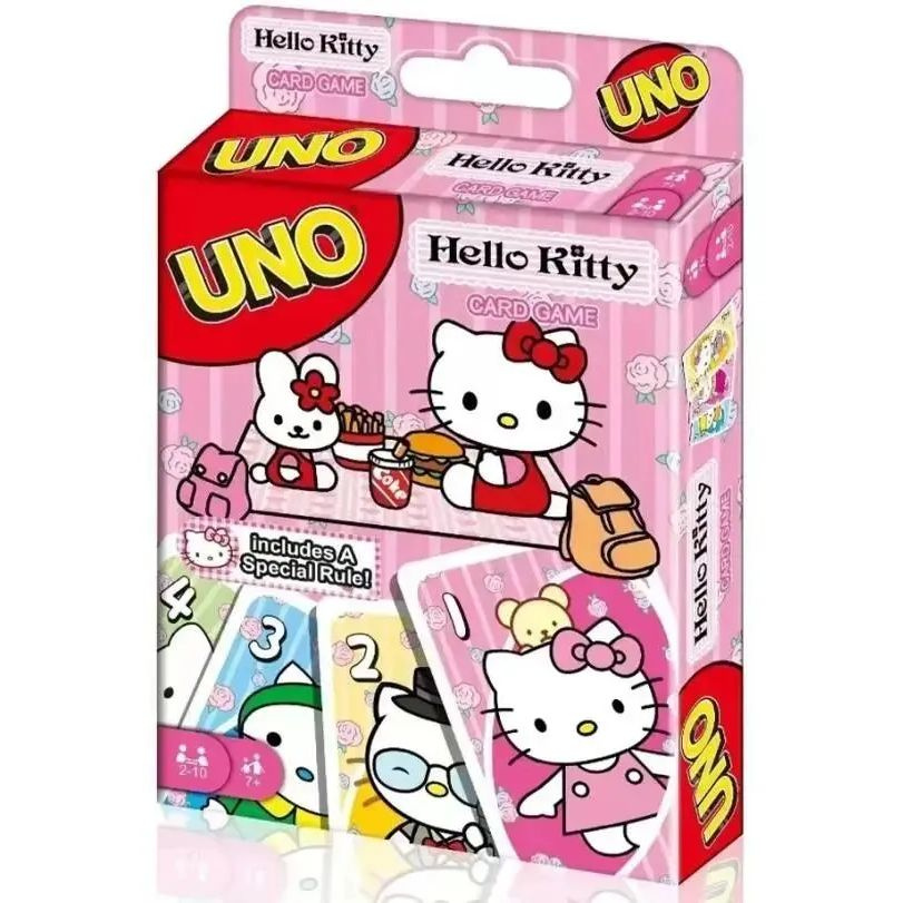 Настольная карточная игра UNO Hello Kitty карт, Привет, Новая версия игры для всей семьи  #1