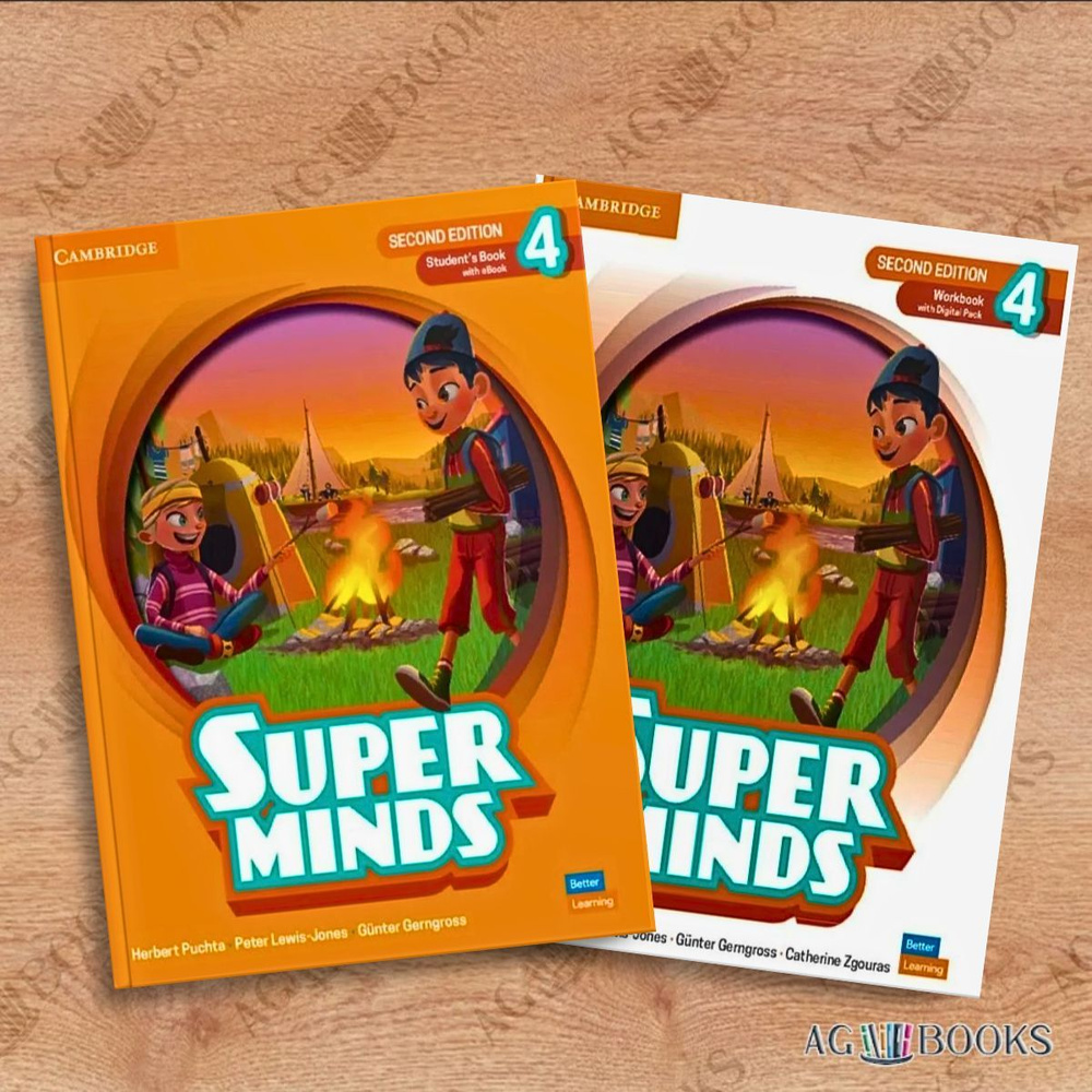 Super minds 4(2nd edition) Комплект (Учебник + рабочая тетрадь)+DVD #1