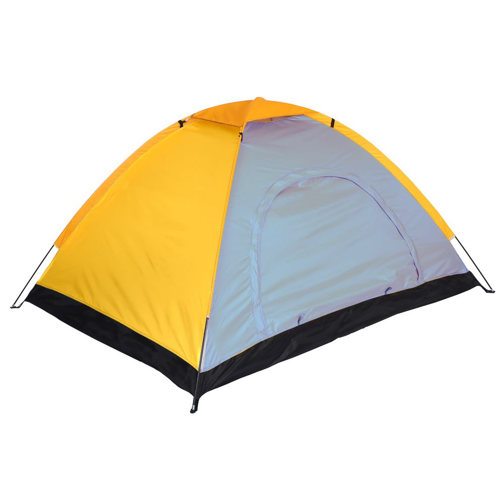 Палатка 2-местная, желтый-серый стандарт, 195х145х110см, нейлон 170T, дно оксфорд 210D, Чингисхан  #1