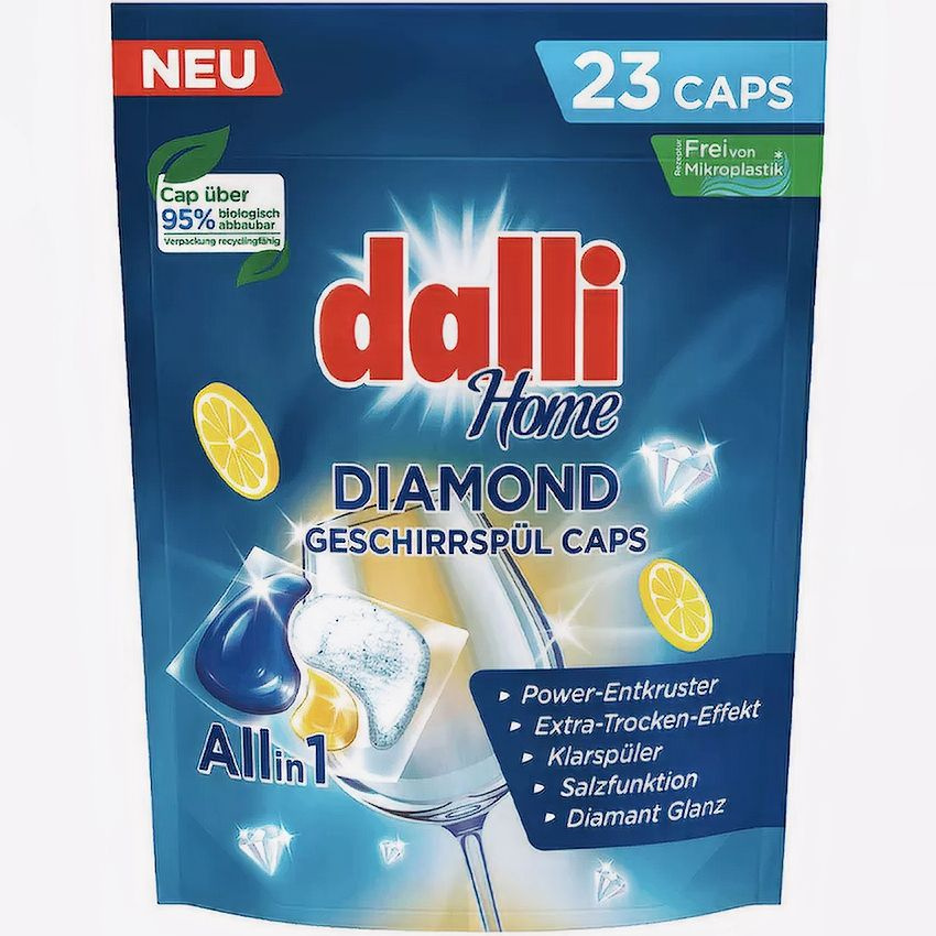 Dalli Diamond биоразлагаемые капсулы для посудомоечных машин 23шт  #1