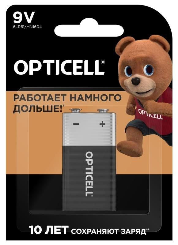 Батарейки Opticell Basic 9V, 4 упаковки #1