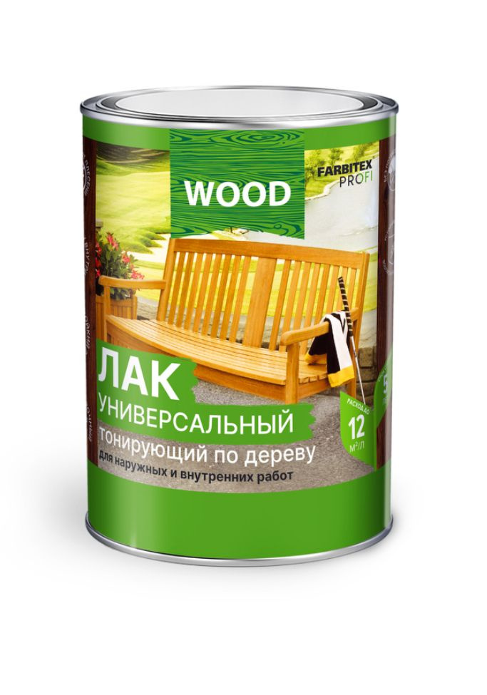 Лак универсальный тонирующий по дереву 0,9л, Утренний туман FARBITEX PROFI WOOD  #1