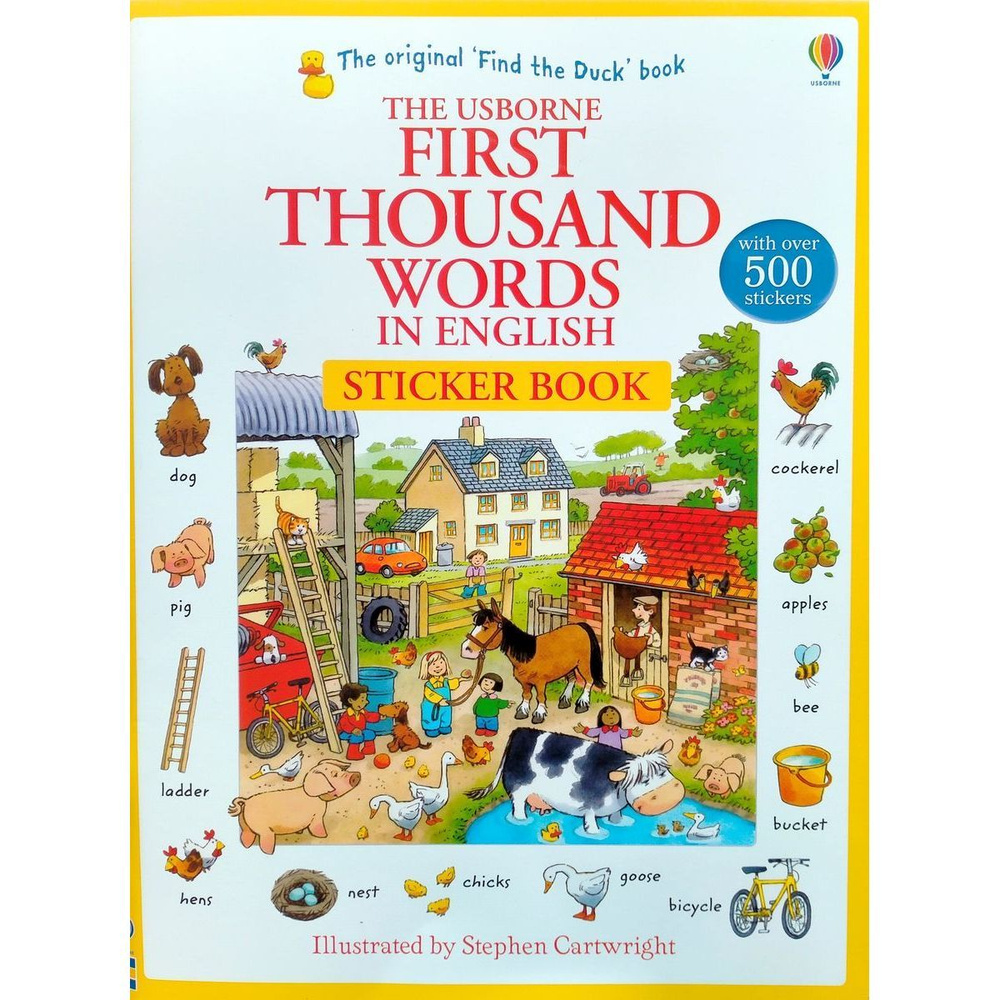 The Usborne First Thousand Words in English Sticker Book словарь английских слов в картинках с наклейками #1