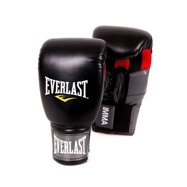 Боксерские перчатки Everlast Clinch Strike_размер12oz_черные_искусственная кожа  #1