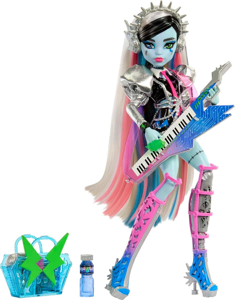 Monster High Doll, Amped Up Frankie Stein Rockstar with Instrument - Кукла Монстр Хай Фрэнки Штейн (рок-звезда #1