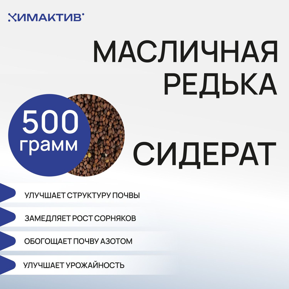 Редька масличная (500 грамм) сидерат, удобрение для растений  #1