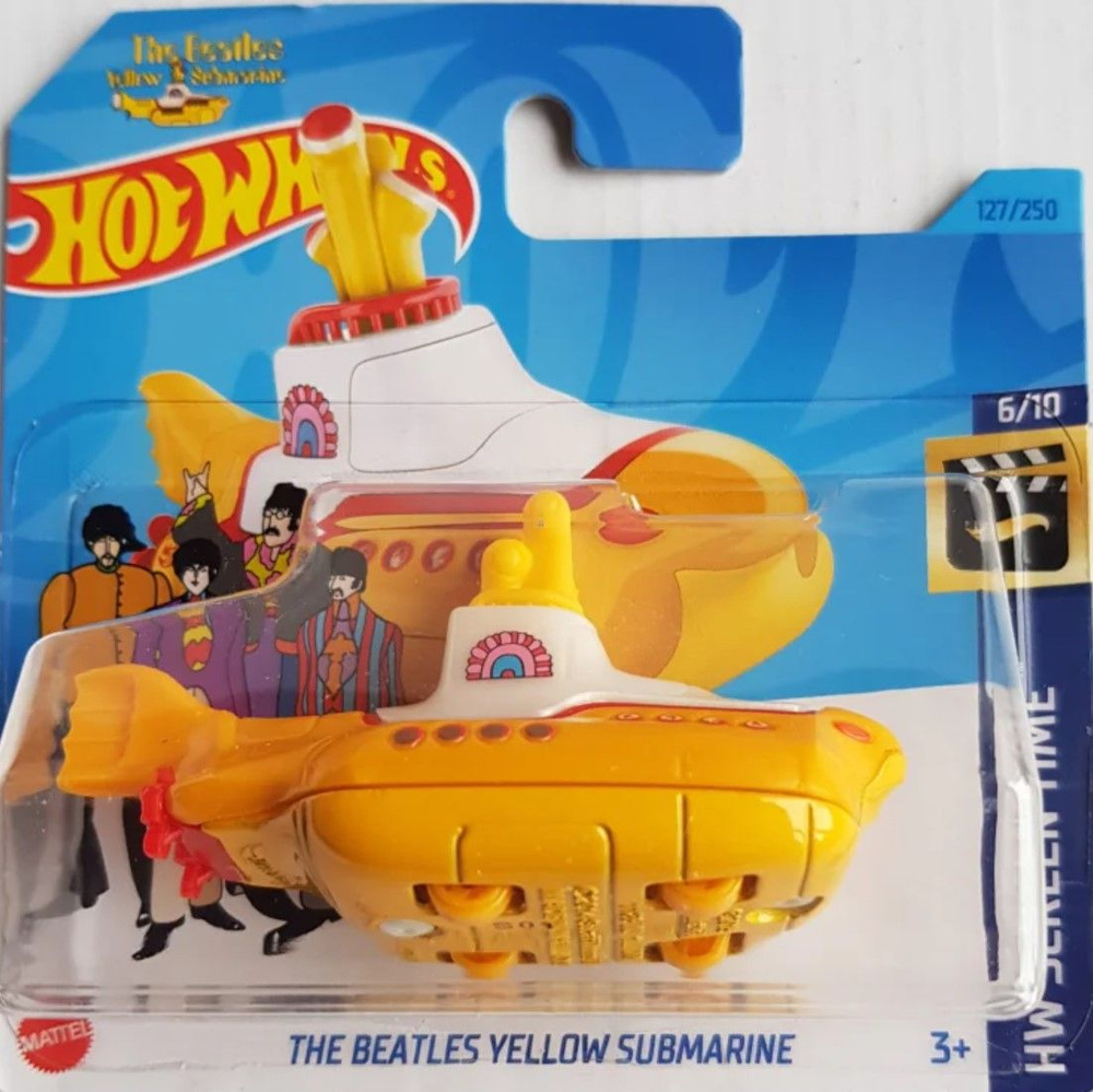 Машинка Хотвилс игрушка коллекционная Hot Wheels The Beatles Yellow Submarine 1:64 5785_HKH12  #1