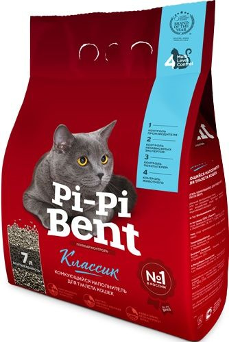 Pi-Pi-Bent Наполнитель Глиняный Комкующийся 3000г. #1