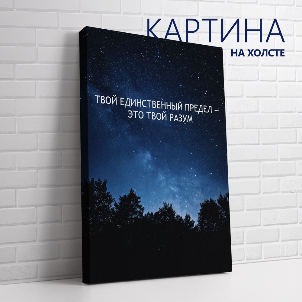 PRO Картины Картина "Цитата. Твой единственный предел - это твой разум (RU)", 30 х 20 см  #1