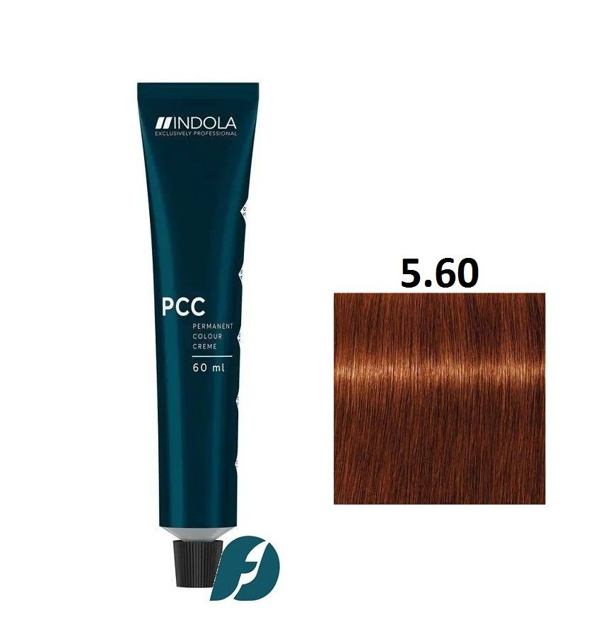 Indola Professional Permanent Caring Color 5.60 Стойкая крем-краска для волос светлый коричневый красный #1