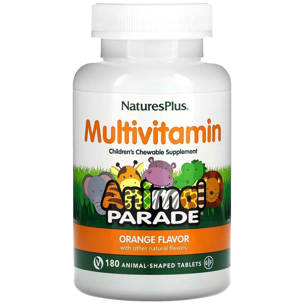 Animal Parade Multivitamin 180 chewable tabs Orange / Мультивитамины для Детей 180 жевательных конфет #1